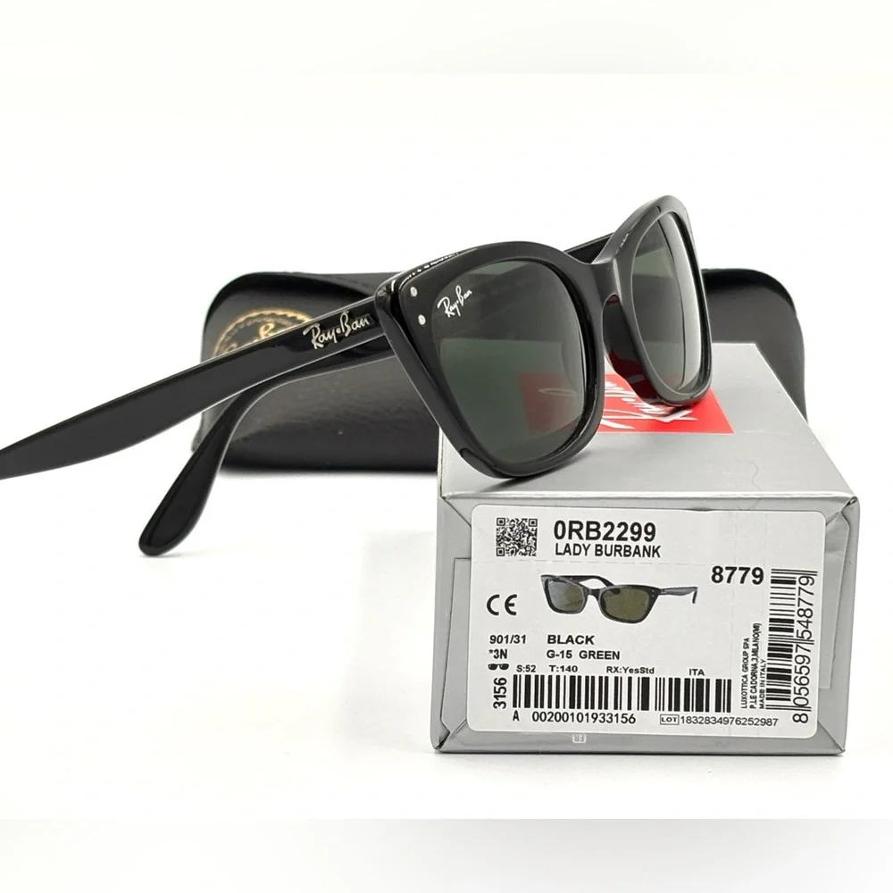 Lady Burbank RB2299 Cateye Sunglasses Ray-Ban Lady Burbank 901/31 52-20-140 3N - Picture 6 of 11
